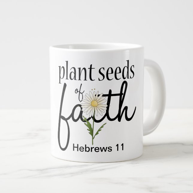 Glaube - Jumbo-Tasse (Vorderseite Rechts)
