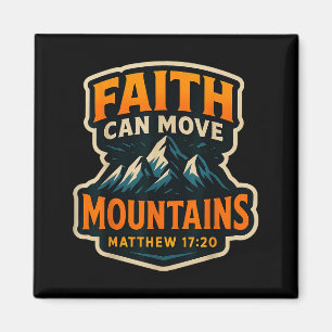 Glaube kann Berge Bibelvers Zitat Christi Magnet