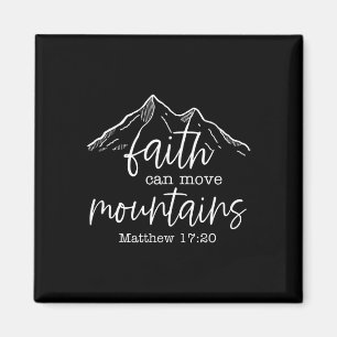 Glaube kann Berge versetzen, christlicher Bibelver Magnet
