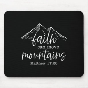 Glaube kann Berge versetzen, christlicher Bibelver Mousepad