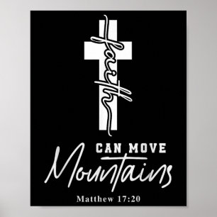 Glaube kann Berge versetzen Jesus Gott Bibel Jesus Poster