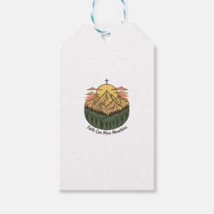 Glaube kann Berge versetzen Vintage-Mountains-Shir Geschenkanhänger