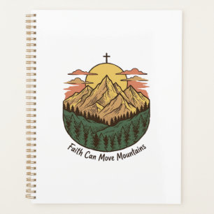 Glaube kann Berge versetzen Vintage-Mountains-Shir Planer