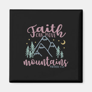 Glaube kann Berge versetzen Wanderlust Wandern Magnet