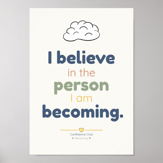 Glaube | Kinder-Affirmationsposter Poster (Vorne)