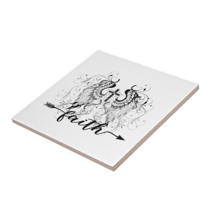 Glaube Kreuz  Fliese