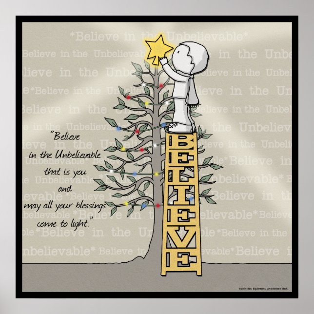 Glaube Ladder - Weihnachtsbaum Poster (Vorne)