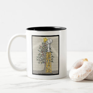 Glaube Ladder - Weihnachtsbaum Zweifarbige Tasse