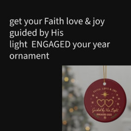 Glaube Liebe & Freude geleitet von seinem Licht Keramik Ornament