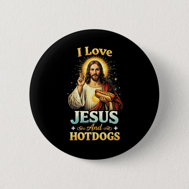 Glaube, Liebe und Hotdogs Button (Vorderseite)