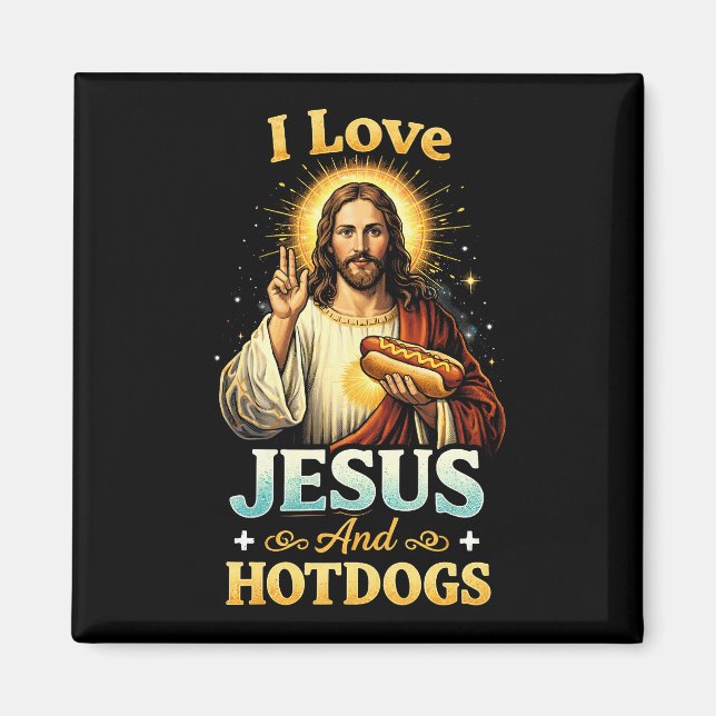 Glaube, Liebe und Hotdogs Magnet (Vorne)