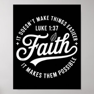 Glaube Lukas 1 37 Bibelvers christlich religiös Qu Poster