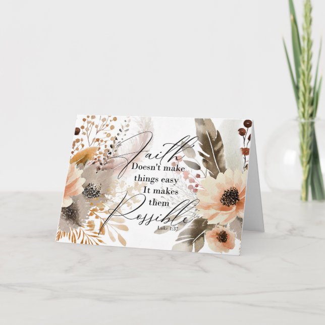 Glaube macht Dinge möglich Grußkarten Dankeskarte (Vorderseite)