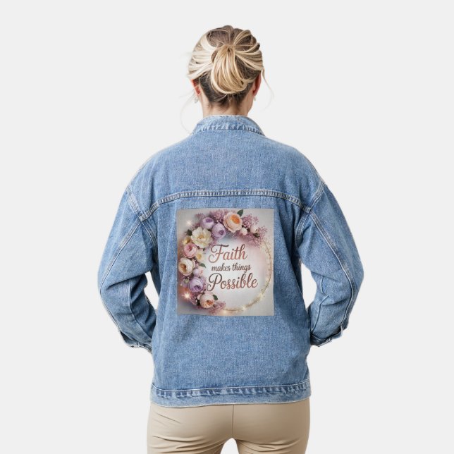 Glaube Macht Dinge Möglich Jeansjacke (Modell)