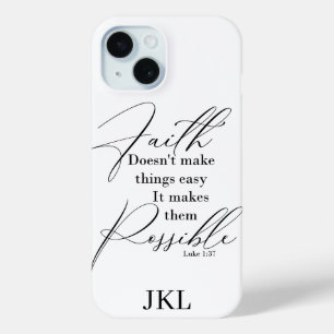 Glaube macht Dinge möglich Monogramm Case-Mate iPhone Hülle
