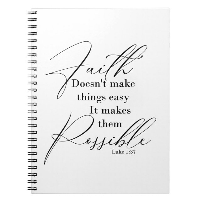 Glaube macht Dinge möglich Notizblock (Vorderseite)