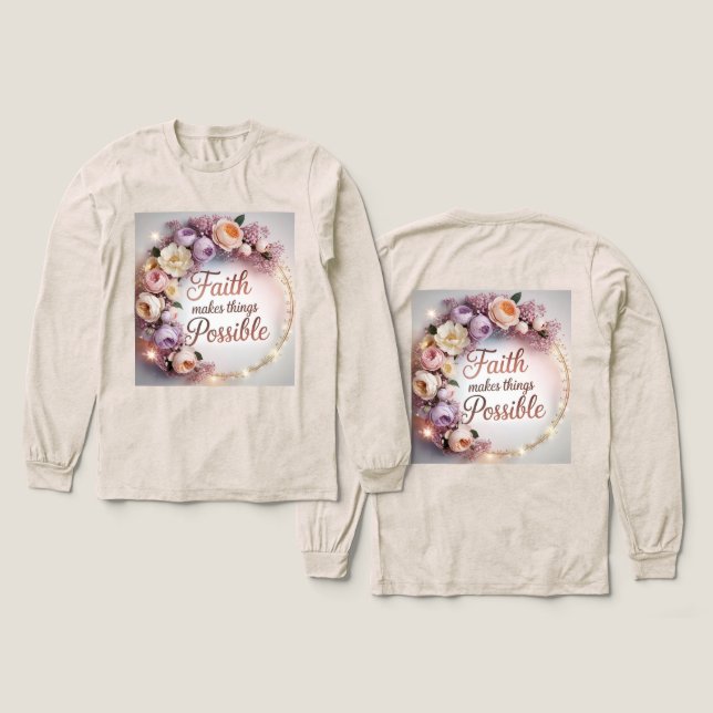 Glaube Macht Dinge Möglich Tri-Blend Shirt (Design Vorderseite & Rückseite)