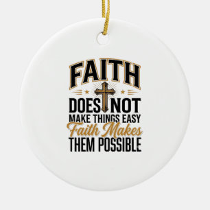 Glaube macht sie möglich Christliche Typografie De Keramik Ornament