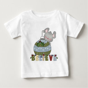 Glaube Maus Ornament Weihnachtstiere Baby T-shirt