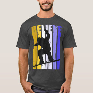 Glaube Mens Snowboarding Snow Boarding Skier T-Shirt