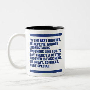Glaube mir Serie - Bester Bruder Zweifarbige Tasse