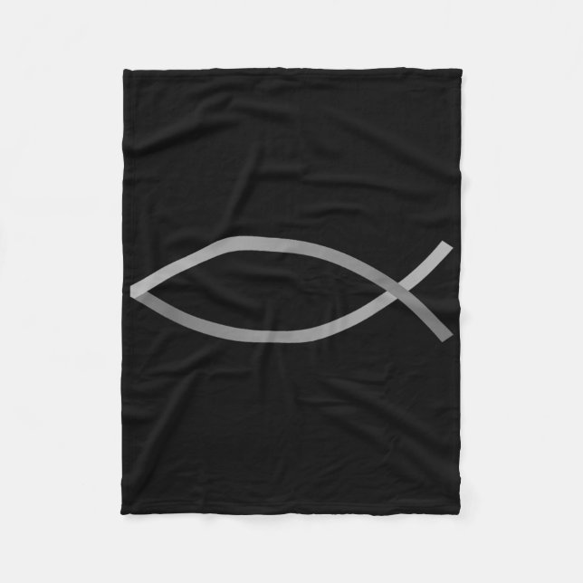 Glaube mit Stil Jesus-Fisch Christliches Symbol  Fleecedecke (Vorderseite)