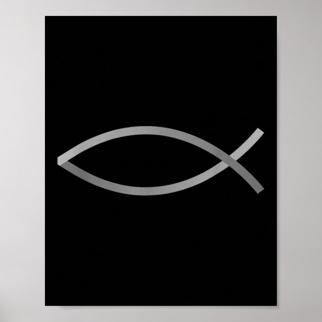 Glaube mit Stil Jesus-Fisch Christliches Symbol  Poster (Vorne)
