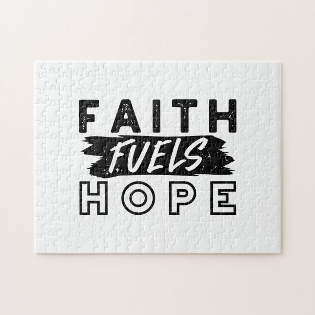 Glaube nährt Hoffnung Zitat – Aufmunternde christl Puzzle (Horizontal)