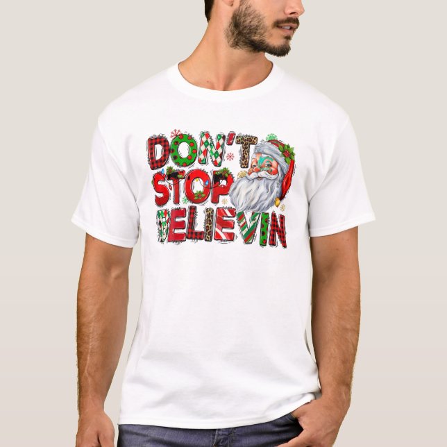 Glaube nicht an den Weihnachtsmann Buffalo T-Shirt (Vorderseite)