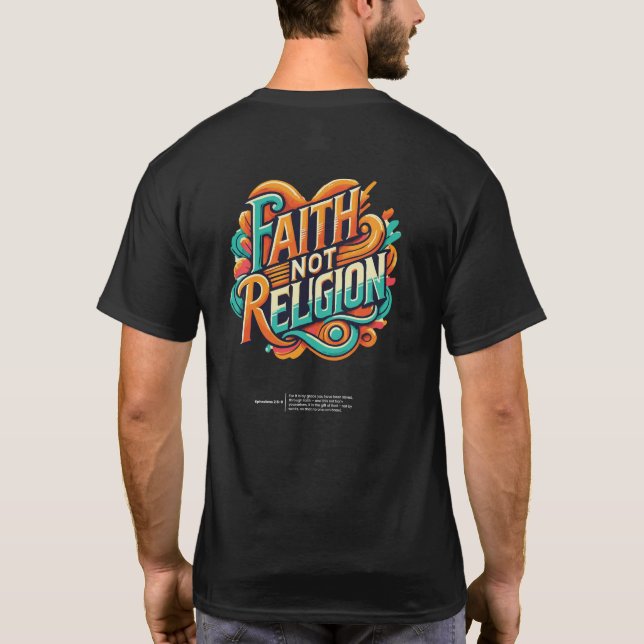 GLAUBE NICHT RELIGION V2 T-Shirt (Rückseite)