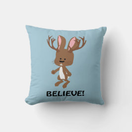 Glaube! Niedlich Jackalope Kissen