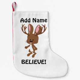 Glaube! Niedlich Jackalope Kleiner Weihnachtsstrumpf