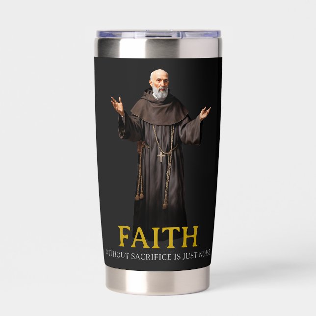 Glaube ohne Opfer ist nur das Geräusch heimisch Thermobecher (Vorderseite)