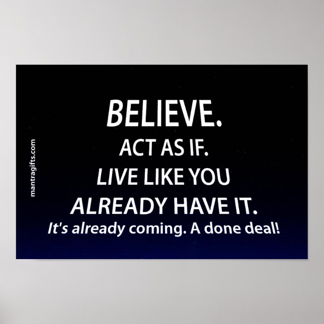 Glaube Poster (Vorne)