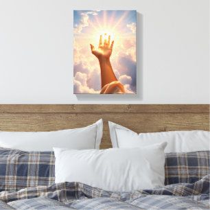 Glaube- Premium Wrapped Canvas (Glanz) Leinwanddruck