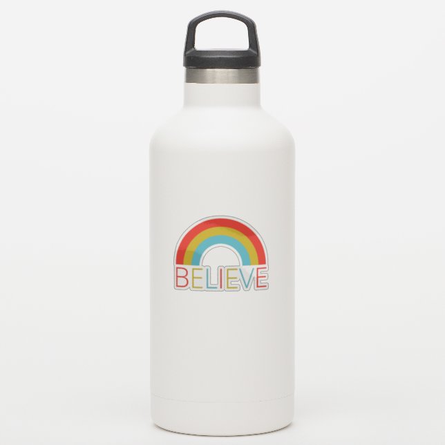 Glaube Rainbow Aufkleber (Wassserflasche)