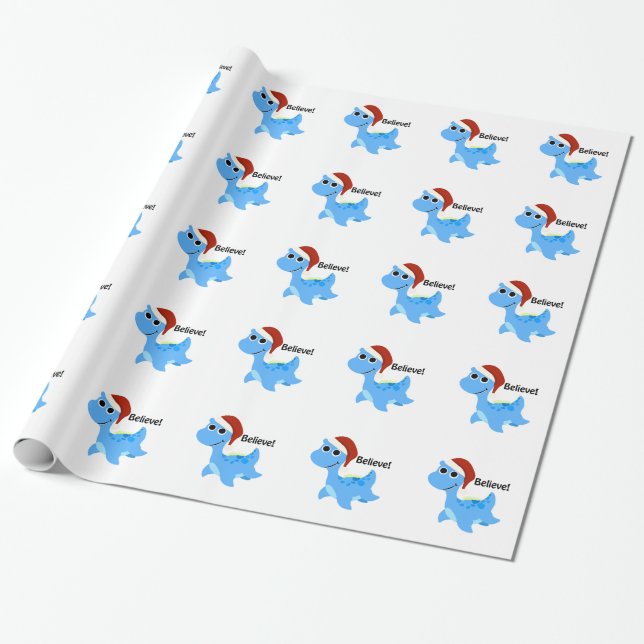 Glaube! Santa Nessie Geschenkpapier (Ungerollt)