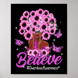 Glaube Schwarzen Frauen Sonnenblumen-Haare Überdos Poster