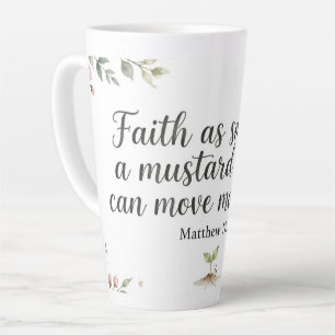 Glaube so klein wie ein Senfkorn kann einen Berg v Milchtasse