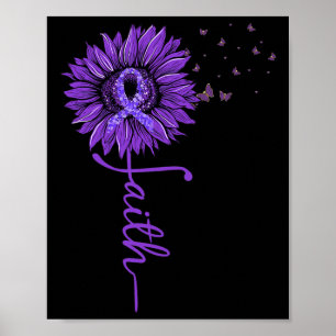 Glaube Sonnenblume Lila Heimer-Bewusstsein Poster
