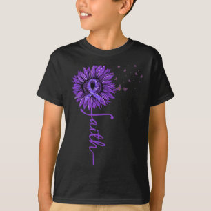 Glaube Sonnenblume Lila Heimer-Bewusstsein T-Shirt