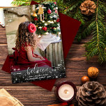 Glaube - Sparkle Stars Foto Weihnachten<br><div class="desc">Diese einfache Weihnachtskarte zeigt Ihr Foto,  umgeben von einer Menge funkelnder Sterne. Die Unterschrift am unteren Rand lautet "glauben" und es gibt Platz für einen kurzen Gruß und Unterschrift. Elegante und elegante Art,  Urlaub Grüße zu senden. Die Rückseite weist ein reich motlisiertes bordeauxrotes Muster auf.</div>