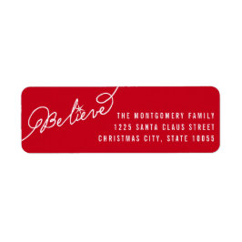 Glaube Star Handwriting Script Weihnachtsadresse