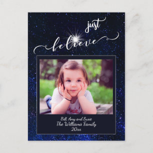 Glaube Starry Night Sky Foto und Kalligrafie Postkarte