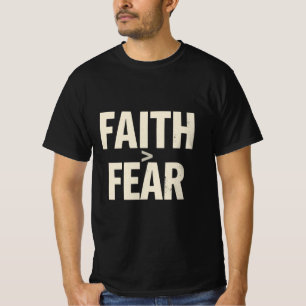Glaube statt Angst   Christliche Minimalistische M T-Shirt