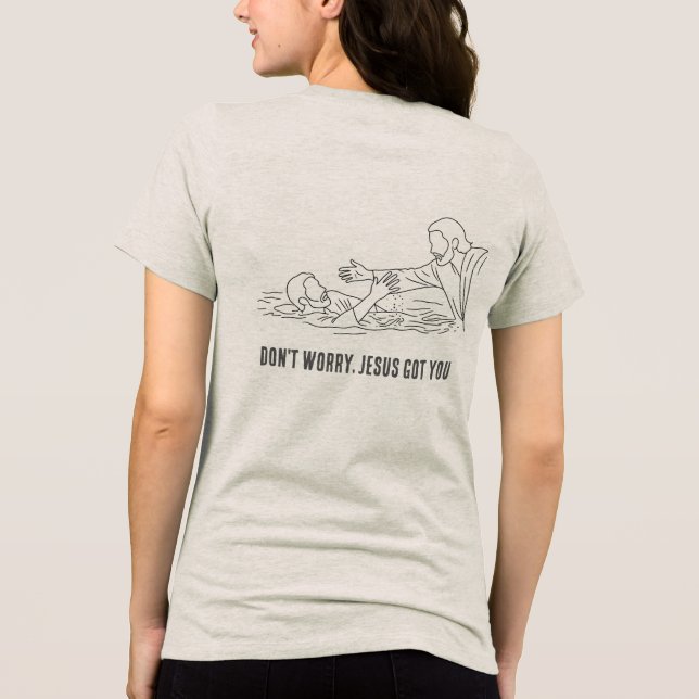 Glaube statt Angst Tri-Blend Shirt (Rückseite)