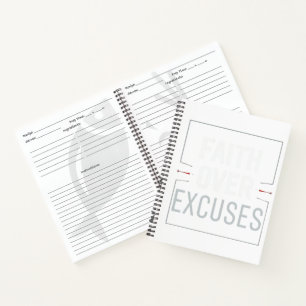 Glaube statt Ausreden Gym Motivation – Christliche Notizbuch