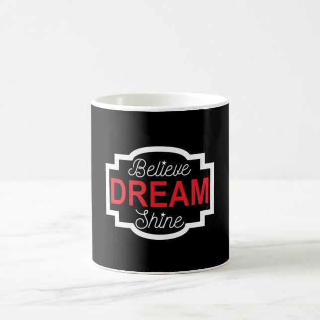 Glaube Traum Shine Kaffeetasse (Mittel)