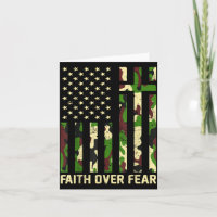 Glaube Über Angst Christlich Amerikanische Flagge 
