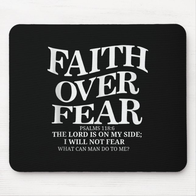 Glaube über Angst Christlich (auf der Rückseite) I Mousepad (Vorne)